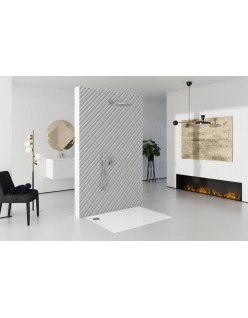 SCHEDPOL, SCHEDLINE COLLECTION Libra Smooth White Stone Brodzik kwadratowy Stabilsound Plus ® 90x90cm, biały.