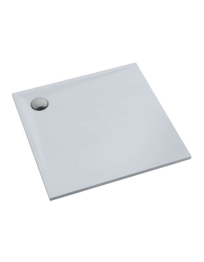 SCHEDPOL, SCHEDLINE COLLECTION Libra Smooth White Stone Brodzik kwadratowy Stabilsound Plus ® 90x90cm, biały. SCHEDPOL, SCHEDLINE COLLECTION Libra Smooth White Stone Brodzik kwadratowy Stabilsound Plus ® 90x90cm, biały.