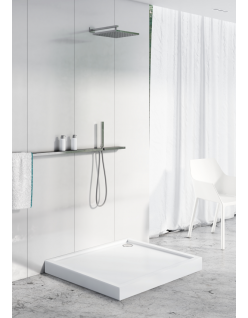 SCHEDPOL, SCHEDLINE COLLECTION Cameron White Brodzik prostokątny Stabilsound® 90x120x12cm, biały.