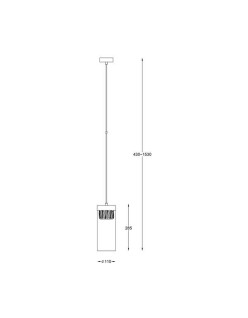 ZUMA LINE Lampa wewnętrzna wisząca GEM, P0389-01D-P7AC, czarny.