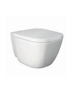 RAK CERAMICS Zestaw One Miska WC podwieszana 52x37 cm, rimless + deska standard bez w/o, biały połysk. 
