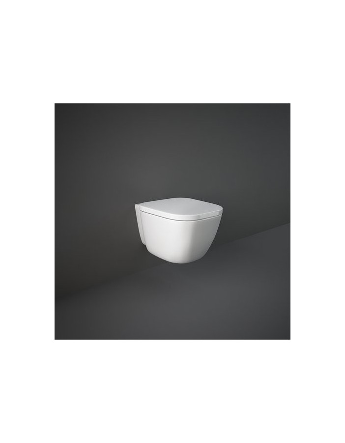 RAK CERAMICS Zestaw One Miska WC podwieszana 52x37 cm, rimless + deska standard bez w/o, biały połysk. RAK CERAMICS Zestaw One Miska WC podwieszana 52x37 cm, rimless + deska standard bez w/o, biały połysk.
