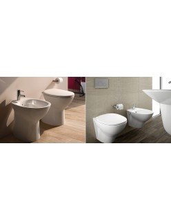 RAK CERAMICS Zestaw Morning Miska WC 52x37 cm podwieszana, rimless, biały połysk + deska WC slim wolnoopadająca.