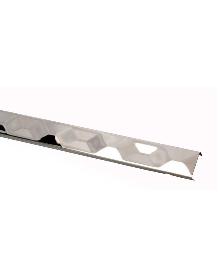 PROFIL DESIGN Listwa dekoracyjna ELIT 3D 30mm, stal polerowana lustro, 270cm. PROFIL DESIGN Listwa dekoracyjna ELIT 3D 30mm, stal polerowana lustro, 270cm.