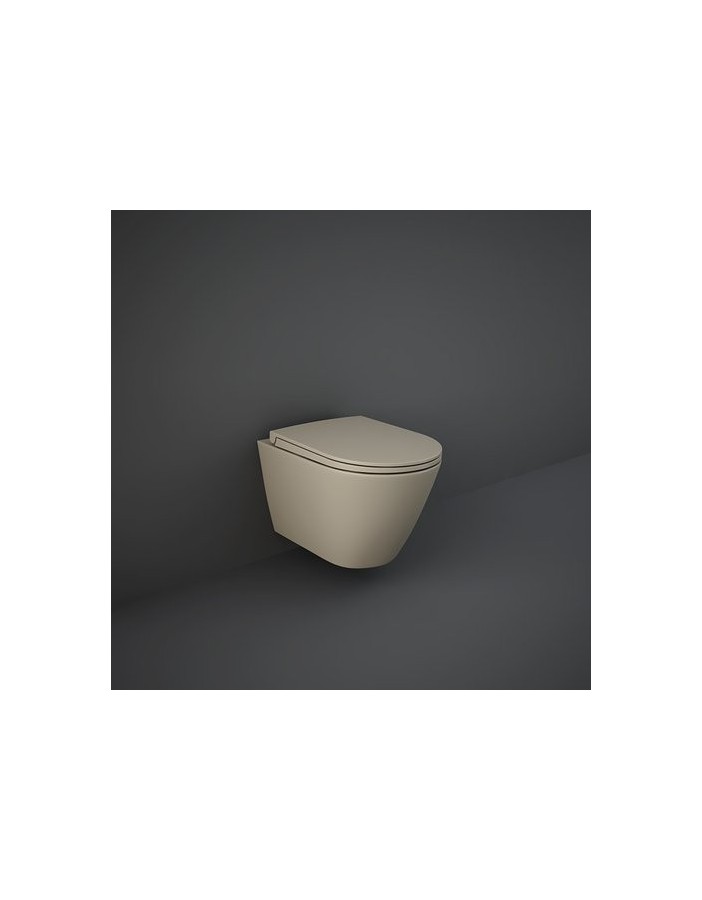 RAK CERAMICS Feeling Miska WC podwieszana 52x36 cm, rimless, cappuccino mat RAK CERAMICS Feeling Miska WC podwieszana 52x36 cm, rimless, cappuccino mat