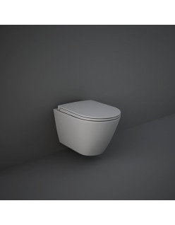 RAK CERAMICS Feeling Miska WC podwieszana 52x36 cm, rimless, szary mat