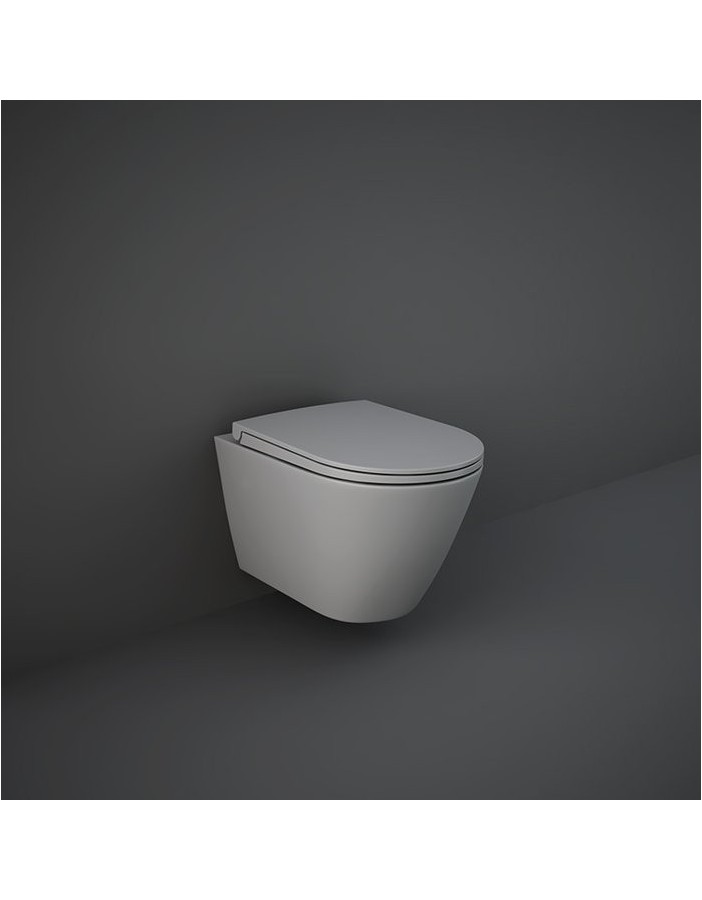 RAK CERAMICS Feeling Miska WC podwieszana 52x36 cm, rimless, szary mat RAK CERAMICS Feeling Miska WC podwieszana 52x36 cm, rimless, szary mat
