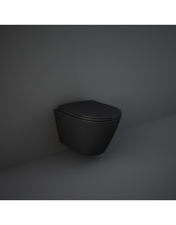 RAK CERAMICS Feeling Miska WC podwieszana 52x36 cm, rimless, czarny mat