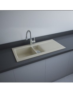 RAK CERAMICS RAK DREAM 1 Zlewozmywak ceramiczny 101x51 cm, DRE1BIP, biały mat. WYSYŁKA w 24h GRATIS !!!