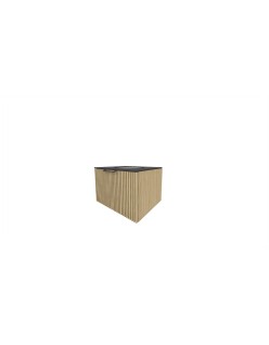 Wooden Szafka wisząca z umywalką podblatową, 50x38,5x50cm