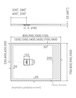 Schedpol Schedline Collection Protos Grey Stone 80x90x3,5 cm 3SP.P1P-8090/S/ST-M1/S/ST