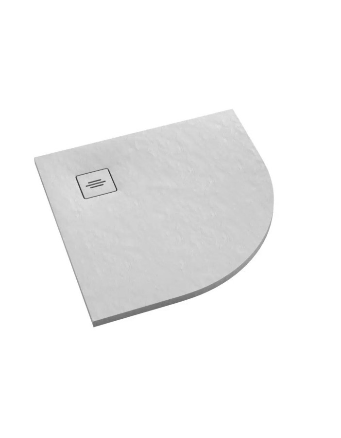 Brodzik kompozytowy Stabilsound Plus® Protos White Stone 90x90x3,5 cm R55, półokrągły Brodzik kompozytowy Stabilsound Plus® Protos White Stone 90x90x3,5 cm R55, półokrągły
