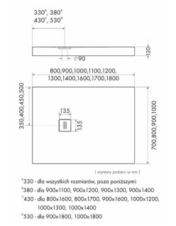 SCHEDPOL, SCHEDLINE COLLECTION Cameron Brodzik kwadratowy Stabilsound ® 80x80cm, biały.