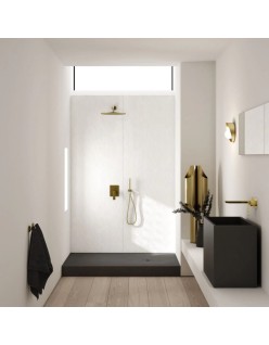 Schedpol Schedline Collection Brodzik akrylowy NonLimits Black Stone 80x80x12 cm, kwadratowy