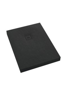 Schedpol Schedline Collection Brodzik akrylowy NonLimits Black Stone 80x100x12 cm, prostokątny