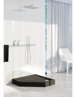 SCHEDPOL, SCHEDLINE COLLECTION Cameron White Brodzik prostokątny Stabilsound® 80x100x12cm, biały.