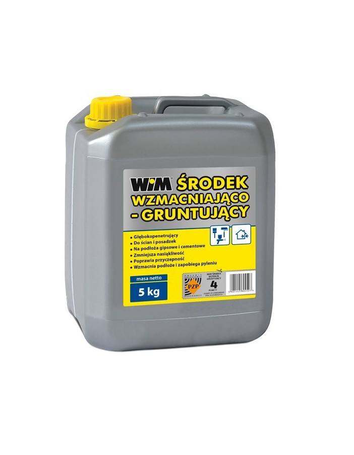 WIM ŚRODEK WZMACNIAJĄCO-GRUNTUJĄCY 5KG WIM ŚRODEK WZMACNIAJĄCO-GRUNTUJĄCY 5KG