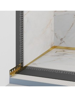 PROFIL DESIGN Dekoratívna lišta GOLD 10mm, zrkadlová leštená oceľ, 270cm.