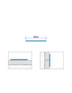 PROFIL DESIGN Dekoratívna lišta GOLD 10mm, zrkadlová leštená oceľ, 270cm.