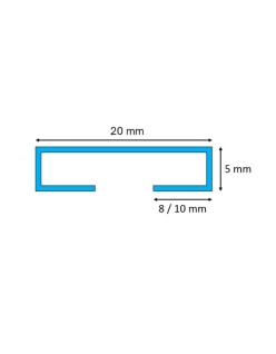EVISO Listwa dekoracyjna ścienna "C" Lamele 2700mm