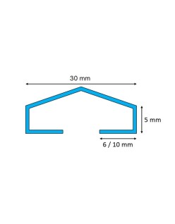 EVISO Listwa dekoracyjna ścienna "A" Lamele 2700mm