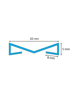 EVISO Listwa dekoracyjna ścienna "M" Lamele 2700mm