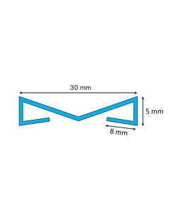 EVISO Listwa dekoracyjna ścienna "M" Lamele 2700mm