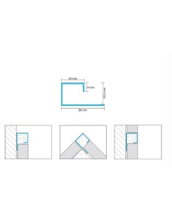 PROFIL DESIGN Dekoratívna lišta GOLD 10mm, zrkadlová leštená oceľ, 270cm.