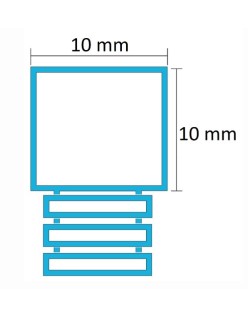 EVISO Narożnik wykończeniowy do listwy "P" 10mm x 10mm