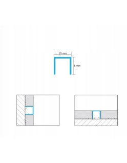 PROFIL DESIGN Dekoratívna lišta GOLD 10mm, zrkadlová leštená oceľ, 270cm.