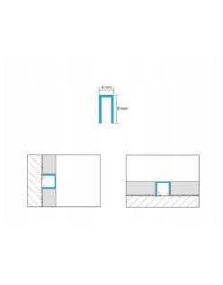 PROFIL DESIGN Dekoratívna lišta GOLD 10mm, zrkadlová leštená oceľ, 270cm.