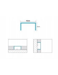 PROFIL DESIGN Dekoratívna lišta GOLD 10mm, zrkadlová leštená oceľ, 270cm.