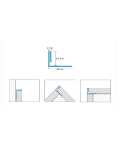 PROFIL DESIGN Dekoratívna lišta GOLD 10mm, zrkadlová leštená oceľ, 270cm.