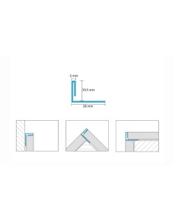 PROFIL DESIGN Dekoratívna lišta GOLD 10mm, zrkadlová leštená oceľ, 270cm.