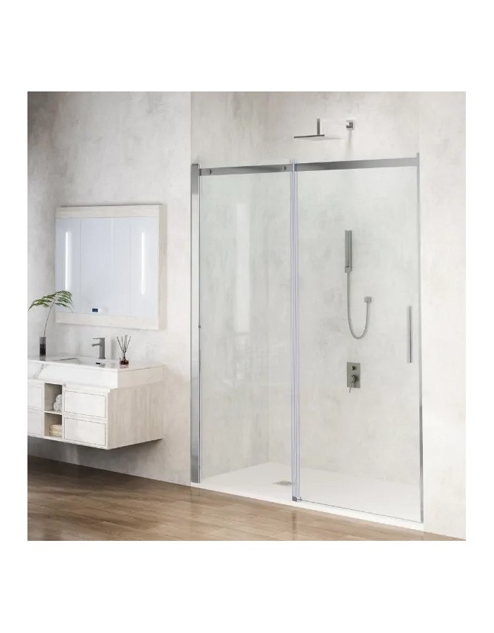 BESCO Pixa 90 kabina prysznicowa kwadratowa lewa 90x90x195 cm, szkło przejrzyste, chrom. BESCO Pixa 90 kabina prysznicowa kwadratowa lewa 90x90x195 cm, szkło przejrzyste, chrom.