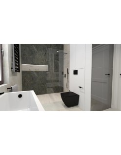 RaCer Zestaw DAVOS Miska z Deską WC Slim W/O podwiesz. 52 cm Czarny Mat