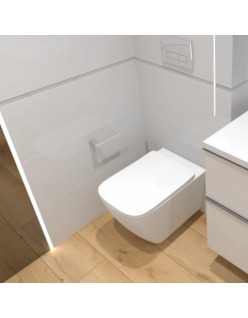 RaCer Zestaw DAVOS Miska z Deską WC Slim W/O podwiesz. 52 cm Biały Połysk