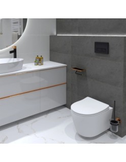 RaCer Zestaw TIVOLI Miska z Deską WC Slim W/O podwiesz. 48 cm Biały Połysk