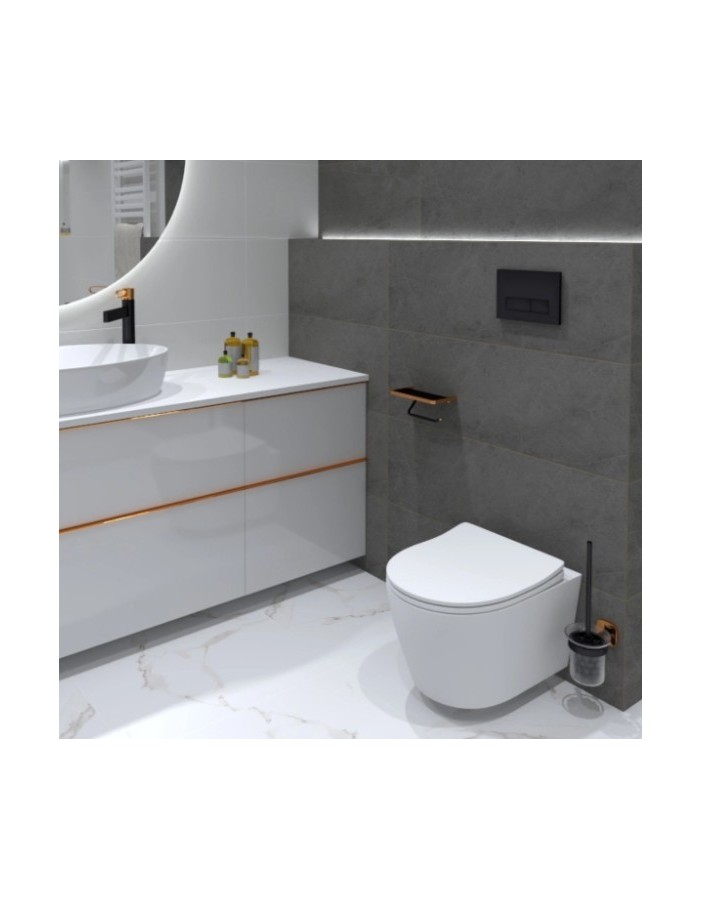 RaCer Zestaw TIVOLI Miska z Deską WC Slim W/O podwiesz. 48 cm Biały Połysk RaCer Zestaw TIVOLI Miska z Deską WC Slim W/O podwiesz. 48 cm Biały Połysk