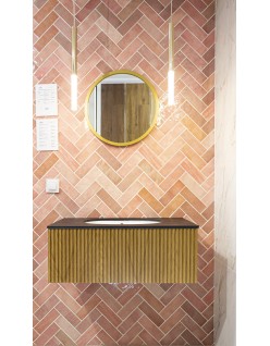 Wooden Szafka wisząca z umywalką podblatową