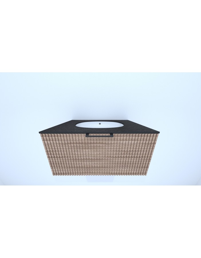 Wooden Szafka wisząca z umywalką podblatową Wooden Szafka wisząca z umywalką podblatową