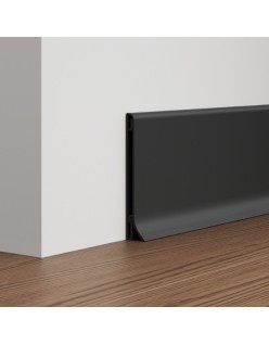 EVISO Listwa przypodłogowa aluminiowa, czarna matowa 60mm x 2500mm