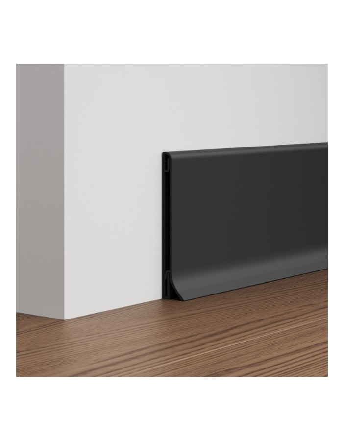 EVISO Listwa przypodłogowa aluminiowa, czarna matowa 60mm x 2500mm EVISO Listwa przypodłogowa aluminiowa, czarna matowa 60mm x 2500mm