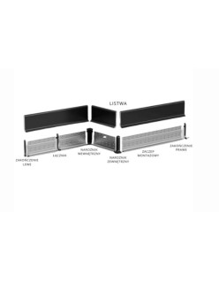 EVISO Listwa przypodłogowa aluminiowa, biała polerowana 60mm x 2500mm