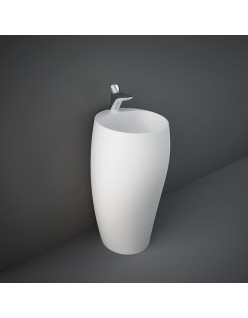 RAK CERAMICS Cloud Umywalka 50x50cm wolnostojąca z otworem na baterię, biały połysk