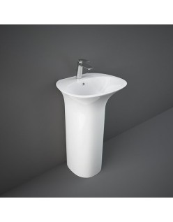 RAK CERAMICS Sensation Umywalka 55x46 cm wolnostojąca z otworem na baterię, biały połysk