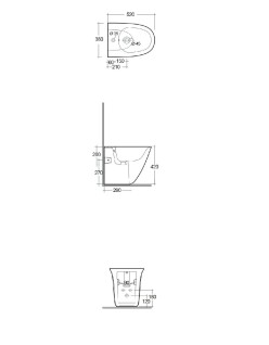 RAK CERAMICS Sensation Bidet stojący 52x38  cm, biały połysk