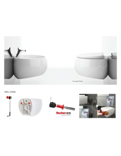 RAK CERAMICS Cloud Miska WC podwieszana 56x40 cm, rimless, biały mat