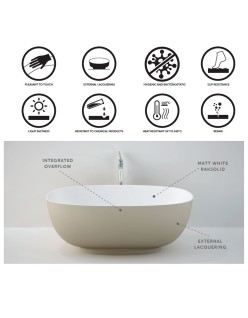 RAK CERAMICS Cloud Wanna wolnostojąca 140x75 cm, cappuccino mat