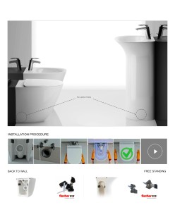 RAK CERAMICS Sensation Miska WC stojąca rimless 52x38  cm, biały połysk